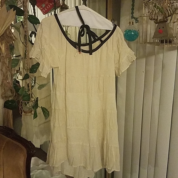 Free People Ivory tunic with tie - Picture 3 of 6